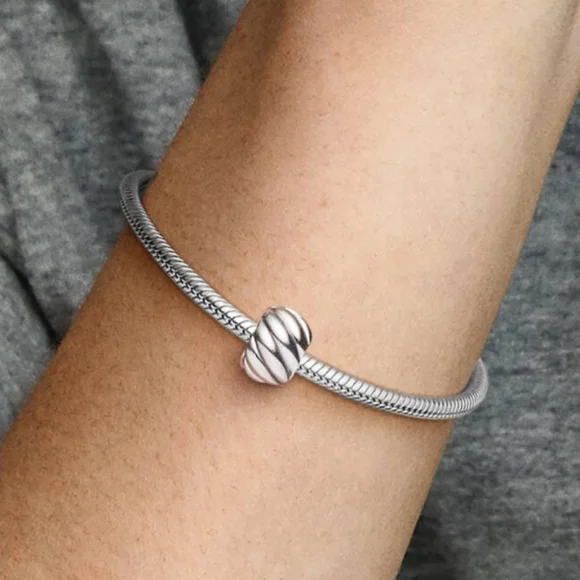 🆕️ Pandora Silver Polished Feathered Clip Charms - Picture 2 of 8